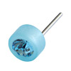 1 Paar Polaris Ohrstecker mit Strass 6mm Aquamarin matt / Aquamarin